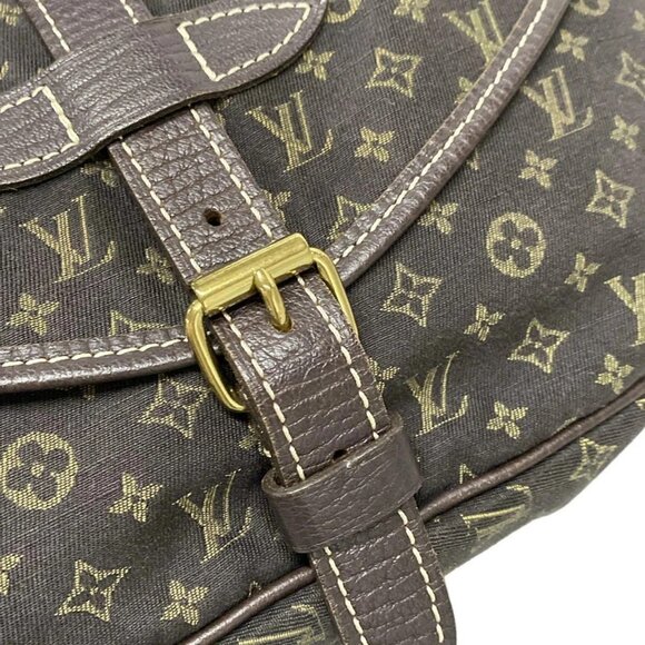 Auth LOUIS VUITTON Saumur M95227 Ebene Monogram Mini Lin MB1077 Shoulder Bag - Picture 9 of 16